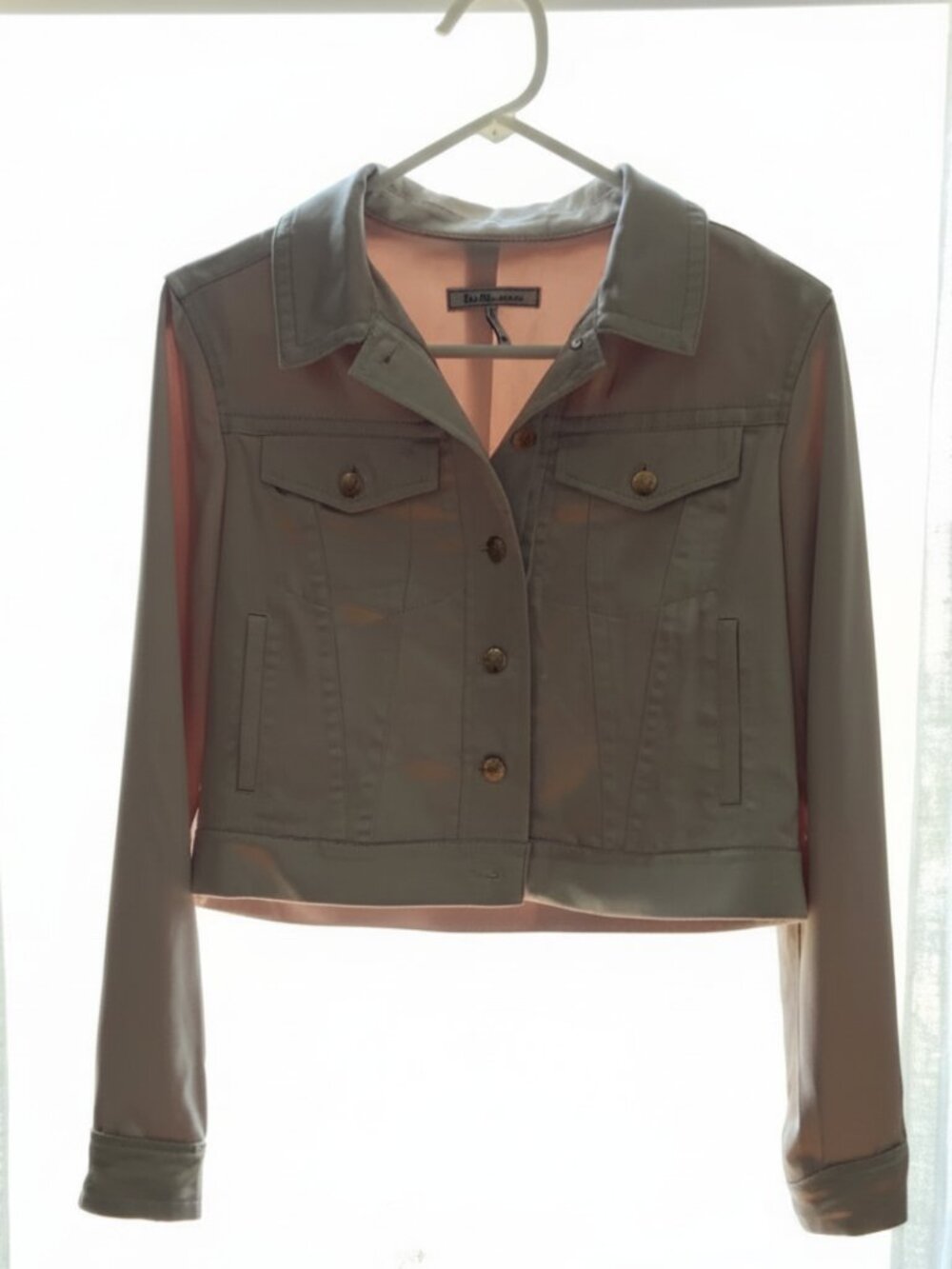 BCBGeneration Champagne Metallic Jacket Lightweight - Picture 5 of 6